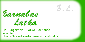 barnabas latka business card